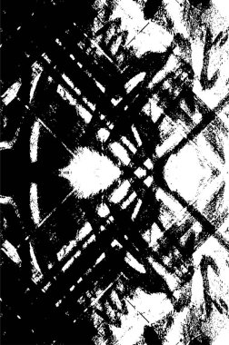 Çizik ve çiziklerle dolu siyah beyaz bir arka plan. Soyut vektör illüstrasyonu.