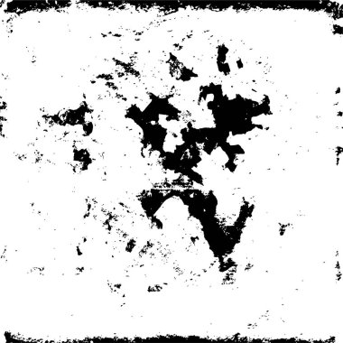 Siyah beyaz desenli, noktalı, lekeli, çizik ve çizikli sıkıntılı bir arkaplan. Soyut vektör illüstrasyonu.