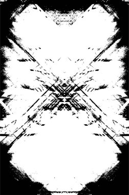 Koyu Grunge Geometrik Deseni