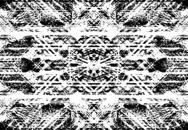 Siyah beyaz monokrom eski grunge vintage eskimiş arka plan soyut antika desenli retro model