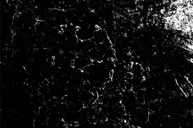 Çatlamış beton, taş ya da asfalt tabakasının gergin dokusu. Yarım ton soyut yarım ton vektör çizimi