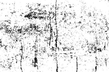 Grunge üst üste biniyor. Soyut siyah-beyaz vektör arkaplanı. Çatlak, leke ve noktalarda kirli desenli tek renkli klasik yüzey. Karanlık korku tarzında eski bir duvar.