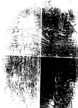 Grunge üst üste biniyor. Soyut siyah-beyaz vektör arkaplanı. Çatlak, leke ve noktalarda kirli desenli tek renkli klasik yüzey. Karanlık korku tarzında eski bir duvar.