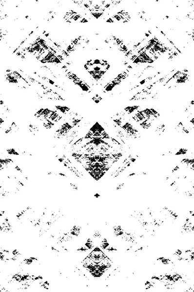 Ilustración Vectorial Abstracta Del Patrón Decorativo Grunge Blanco Negro — Vector de stock