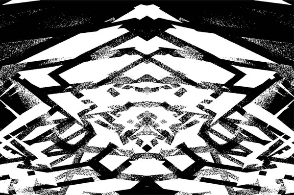 Абстрактная Векторная Иллюстрация Черно Белого Текстурированного Декоративного Шаблона — стоковый вектор