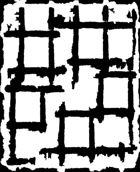 Illustration Vectorielle Abstraite Gabarit Grunge Noir Blanc — Image vectorielle