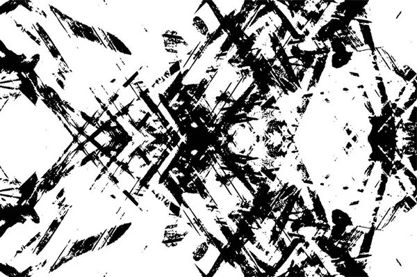 Texturierte Abstrakte Schwarz Weiß Grunge Vorlage Vektorillustration — Stockvektor