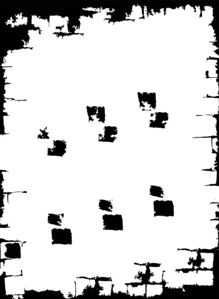 Texturierte Abstrakte Schwarz Weiß Grunge Vorlage Vektorillustration — Stockvektor