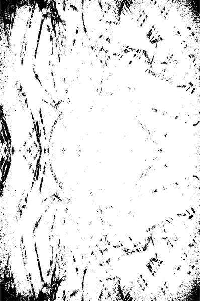 Siyah Beyaz Tek Renkli Eski Grunge Arkaplan Soyut Antika Desenli — Stok Vektör