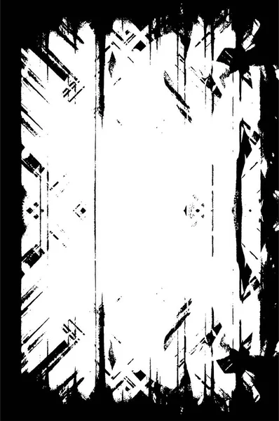 Fondo Angustiado Textura Blanco Negro Con Arañazos Manchas Ilustración Vector — Archivo Imágenes Vectoriales