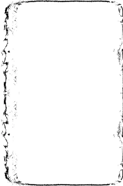 Grunge Keret Karcolás Akvarell Hatások Fehér Textúra Másolás Tér Közepén — Stock Vector