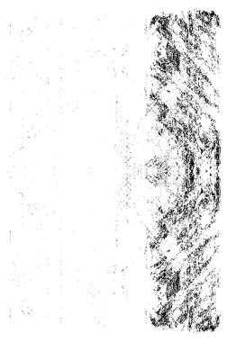 Grunge üst üste biniyor. Soyut siyah-beyaz vektör arkaplanı. Çatlak, leke ve noktalarda kirli desenli tek renkli klasik yüzey. Karanlık korku tarzında eski bir duvar.