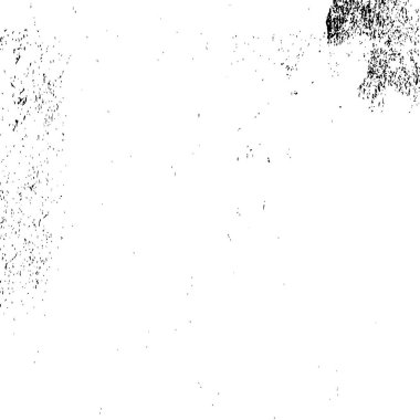 Grunge üst üste biniyor. Soyut siyah-beyaz vektör arkaplanı. Çatlak, leke ve noktalarda kirli desenli tek renkli klasik yüzey. Karanlık korku tarzında eski bir duvar.