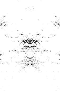 Grunge siyah beyaz desen. Monokrom parçacıkları soyut doku. Çatlakların, sürtünmelerin, çiplerin, lekelerin, mürekkep lekelerinin, çizgilerin geçmişi. Koyu tasarım arka plan yüzeyi.