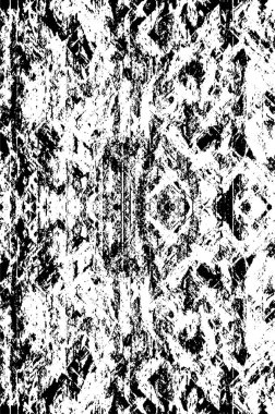 Grunge siyah beyaz desen. Monokrom parçacıkları soyut doku. Çatlakların, sürtünmelerin, çiplerin, lekelerin, mürekkep lekelerinin, çizgilerin geçmişi. Koyu tasarım arka plan yüzeyi.