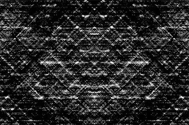 Grunge siyah beyaz desen. Monokrom parçacıkları soyut doku. Çatlakların, sürtünmelerin, çiplerin, lekelerin, mürekkep lekelerinin, çizgilerin geçmişi. Koyu tasarım arka plan yüzeyi.