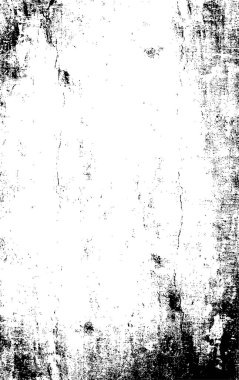 Grunge siyah beyaz desen. Monokrom parçacıkları soyut doku. Çatlakların, sürtünmelerin, çiplerin, lekelerin, mürekkep lekelerinin, çizgilerin geçmişi. Koyu tasarım arka plan yüzeyi.