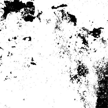 Grunge siyah beyaz desen. Monokrom parçacıkları soyut doku. Çatlakların, sürtünmelerin, çiplerin, lekelerin, mürekkep lekelerinin, çizgilerin geçmişi. Koyu tasarım arka plan yüzeyi.