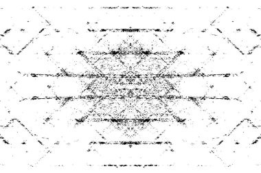 Grunge siyah beyaz desen. Monokrom parçacıkları soyut doku. Çatlakların, sürtünmelerin, çiplerin, lekelerin, mürekkep lekelerinin, çizgilerin geçmişi. Koyu tasarım arka plan yüzeyi.