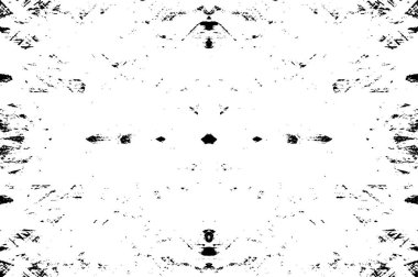Grunge siyah beyaz desen. Monokrom parçacıkları soyut doku. Çatlakların, sürtünmelerin, çiplerin, lekelerin, mürekkep lekelerinin, çizgilerin geçmişi. Koyu tasarım arka plan yüzeyi.
