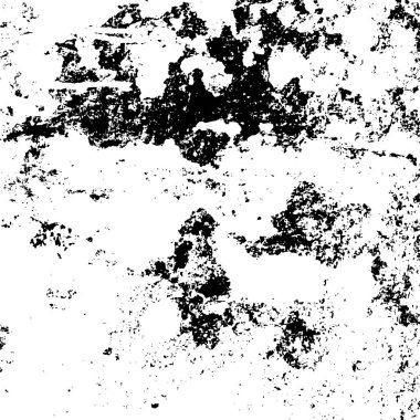 Grunge siyah beyaz desen. Monokrom parçacıkları soyut doku. Çatlakların, sürtünmelerin, çiplerin, lekelerin, mürekkep lekelerinin, çizgilerin geçmişi. Koyu tasarım arka plan yüzeyi.