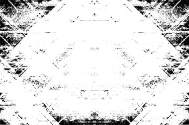 Grunge siyah beyaz desen. Monokrom parçacıkları soyut doku. Çatlakların, sürtünmelerin, çiplerin, lekelerin, mürekkep lekelerinin, çizgilerin geçmişi. Koyu tasarım arka plan yüzeyi.