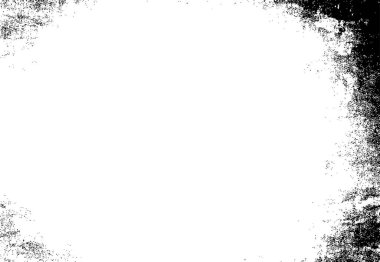 Grunge siyah beyaz desen. Monokrom parçacıkları soyut doku. Çatlakların, sürtünmelerin, çiplerin, lekelerin, mürekkep lekelerinin, çizgilerin geçmişi. Koyu tasarım arka plan yüzeyi.