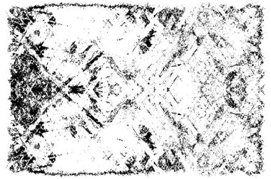 Grunge siyah beyaz desen. Monokrom parçacıkları soyut doku. Çatlakların, sürtünmelerin, çiplerin, lekelerin, mürekkep lekelerinin, çizgilerin geçmişi. Koyu tasarım arka plan yüzeyi.