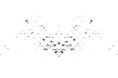 Grunge siyah beyaz desen. Monokrom parçacıkları soyut doku. Çatlakların, sürtünmelerin, çiplerin, lekelerin, mürekkep lekelerinin, çizgilerin geçmişi. Koyu tasarım arka plan yüzeyi.