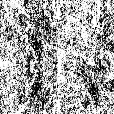 Grunge üst üste biniyor. Soyut siyah-beyaz vektör arkaplanı. Çatlak, leke ve noktalarda kirli desenli tek renkli klasik yüzey. Karanlık korku tarzında eski bir duvar.