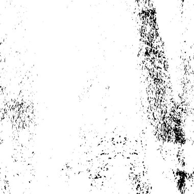 Grunge üst üste biniyor. Soyut siyah-beyaz vektör arkaplanı. Çatlak, leke ve noktalarda kirli desenli tek renkli klasik yüzey. Karanlık korku tarzında eski bir duvar.
