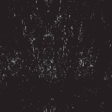 Grunge üst üste biniyor. Soyut siyah-beyaz vektör arkaplanı. Çatlak, leke ve noktalarda kirli desenli tek renkli klasik yüzey. Karanlık korku tarzında eski bir duvar.
