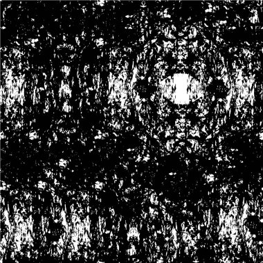 Grunge üst üste biniyor. Soyut siyah-beyaz vektör arkaplanı. Çatlak, leke ve noktalarda kirli desenli tek renkli klasik yüzey. Karanlık korku tarzında eski bir duvar.