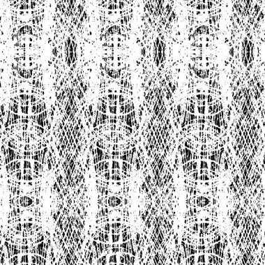 Grunge üst üste biniyor. Soyut siyah-beyaz vektör arkaplanı. Çatlak, leke ve noktalarda kirli desenli tek renkli klasik yüzey. Karanlık korku tarzında eski bir duvar.