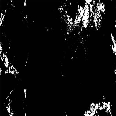 Grunge üst üste biniyor. Soyut siyah-beyaz vektör arkaplanı. Çatlak, leke ve noktalarda kirli desenli tek renkli klasik yüzey. Karanlık korku tarzında eski bir duvar.