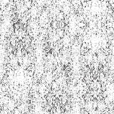 Grunge üst üste biniyor. Soyut siyah-beyaz vektör arkaplanı. Çatlak, leke ve noktalarda kirli desenli tek renkli klasik yüzey. Karanlık korku tarzında eski bir duvar.