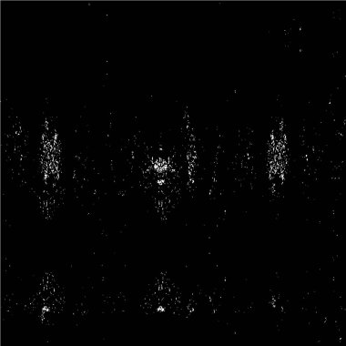 Grunge üst üste biniyor. Soyut siyah-beyaz vektör arkaplanı. Çatlak, leke ve noktalarda kirli desenli tek renkli klasik yüzey. Karanlık korku tarzında eski bir duvar.