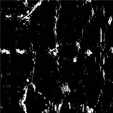 Grunge üst üste biniyor. Soyut siyah-beyaz vektör arkaplanı. Çatlak, leke ve noktalarda kirli desenli tek renkli klasik yüzey. Karanlık korku tarzında eski bir duvar.