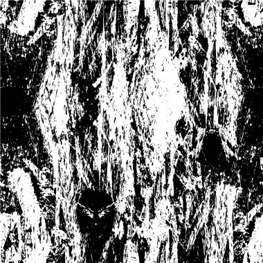 Grunge üst üste biniyor. Soyut siyah-beyaz vektör arkaplanı. Çatlak, leke ve noktalarda kirli desenli tek renkli klasik yüzey. Karanlık korku tarzında eski bir duvar.