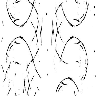 Grunge üst üste biniyor. Soyut siyah-beyaz vektör arkaplanı. Çatlak, leke ve noktalarda kirli desenli tek renkli klasik yüzey. Karanlık korku tarzında eski bir duvar.