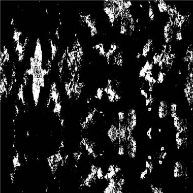 Grunge üst üste biniyor. Soyut siyah-beyaz vektör arkaplanı. Çatlak, leke ve noktalarda kirli desenli tek renkli klasik yüzey. Karanlık korku tarzında eski bir duvar.