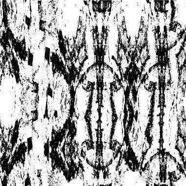 Grunge üst üste biniyor. Soyut siyah-beyaz vektör arkaplanı. Çatlak, leke ve noktalarda kirli desenli tek renkli klasik yüzey. Karanlık korku tarzında eski bir duvar.