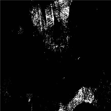 Grunge üst üste biniyor. Soyut siyah-beyaz vektör arkaplanı. Çatlak, leke ve noktalarda kirli desenli tek renkli klasik yüzey. Karanlık korku tarzında eski bir duvar.