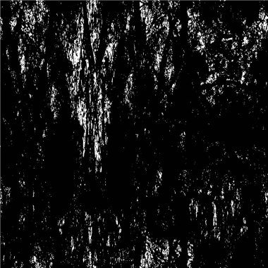Grunge üst üste biniyor. Soyut siyah-beyaz vektör arkaplanı. Çatlak, leke ve noktalarda kirli desenli tek renkli klasik yüzey. Karanlık korku tarzında eski bir duvar.