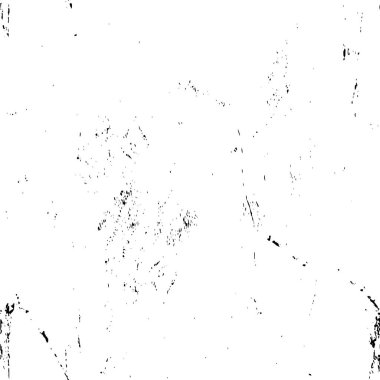 Grunge üst üste biniyor. Soyut siyah-beyaz vektör arkaplanı. Çatlak, leke ve noktalarda kirli desenli tek renkli klasik yüzey. Karanlık korku tarzında eski bir duvar.