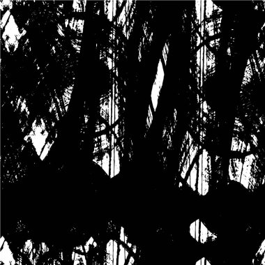 Grunge üst üste biniyor. Soyut siyah-beyaz vektör arkaplanı. Çatlak, leke ve noktalarda kirli desenli tek renkli klasik yüzey. Karanlık korku tarzında eski bir duvar.