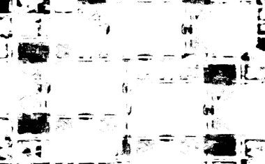Grunge üst üste biniyor. Soyut siyah-beyaz vektör arkaplanı. Çatlak, leke ve noktalarda kirli desenli tek renkli klasik yüzey. Karanlık korku tarzında eski bir duvar.