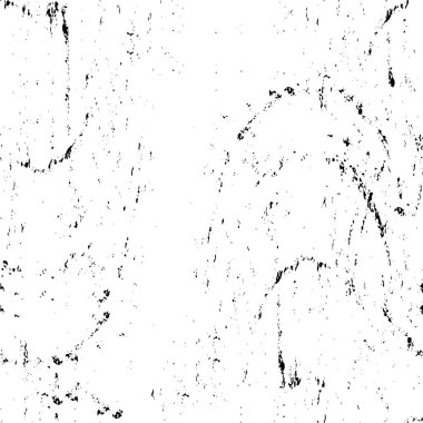 Grunge üst üste biniyor. Soyut siyah-beyaz vektör arkaplanı. Çatlak, leke ve noktalarda kirli desenli tek renkli klasik yüzey. Karanlık korku tarzında eski bir duvar.
