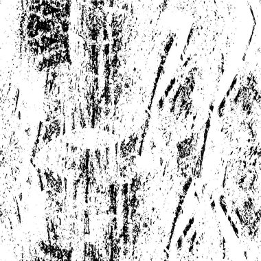 Grunge üst üste biniyor. Soyut siyah-beyaz vektör arkaplanı. Çatlak, leke ve noktalarda kirli desenli tek renkli klasik yüzey. Karanlık korku tarzında eski bir duvar.