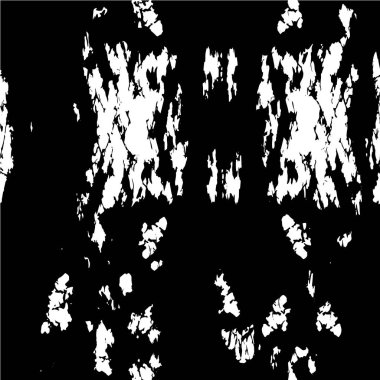 Grunge üst üste biniyor. Soyut siyah-beyaz vektör arkaplanı. Çatlak, leke ve noktalarda kirli desenli tek renkli klasik yüzey. Karanlık korku tarzında eski bir duvar.